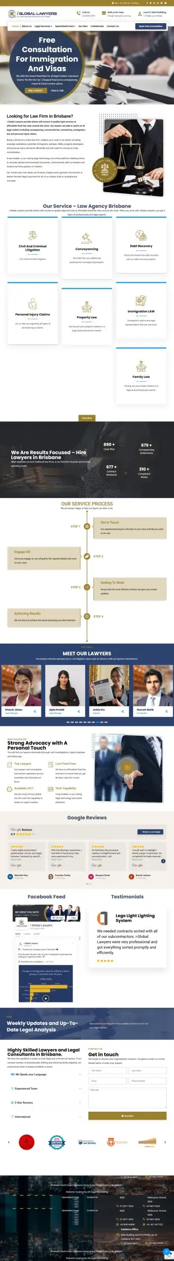 i-Global Lawyers website designed by AGRSoft