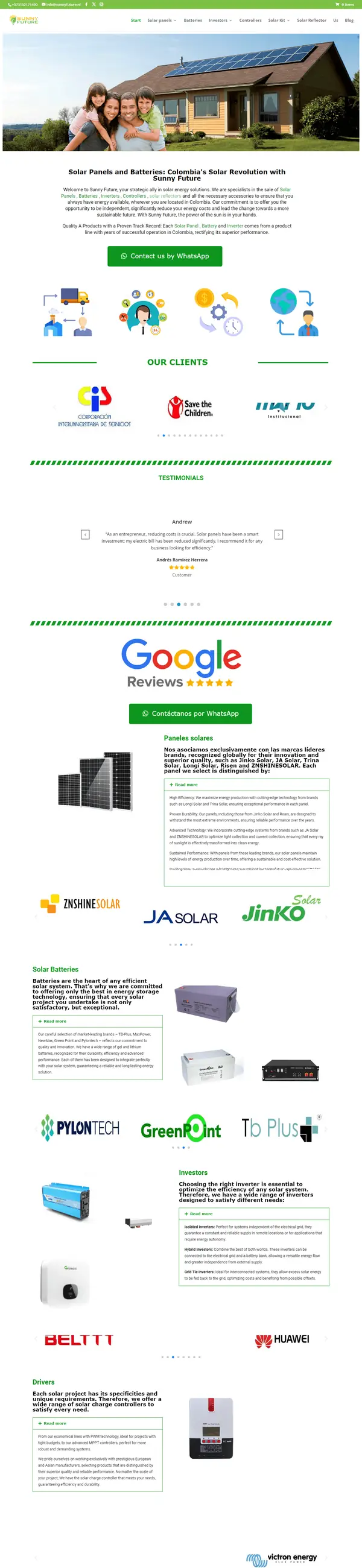 Sunny Future website designed by AGRSoft